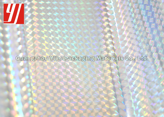 Laser Grid PET 25 Micron Silver Holographic Foil