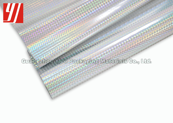 Laser Grid PET 25 Micron Silver Holographic Foil