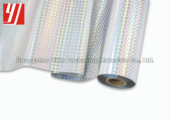 Laser Grid PET 25 Micron Silver Holographic Foil