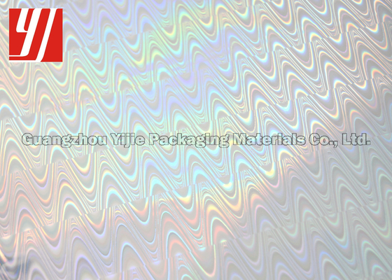 Silver Ripple 25 Micron Hologram Stamping Foil For Toothpaste Tube