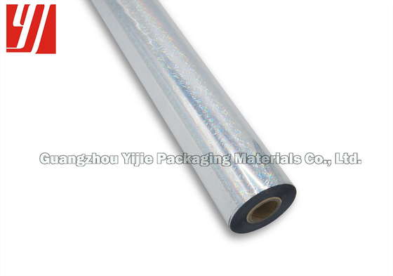Silver Grass Flower Textile Surface 1200m Laser Foil Roll