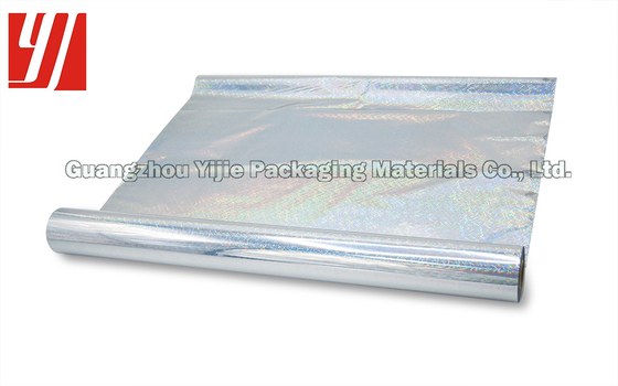 Silver Grass Flower Textile Surface 1200m Laser Foil Roll