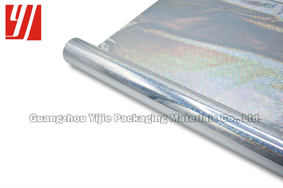 Silver Grass Flower Textile Surface 1200m Laser Foil Roll