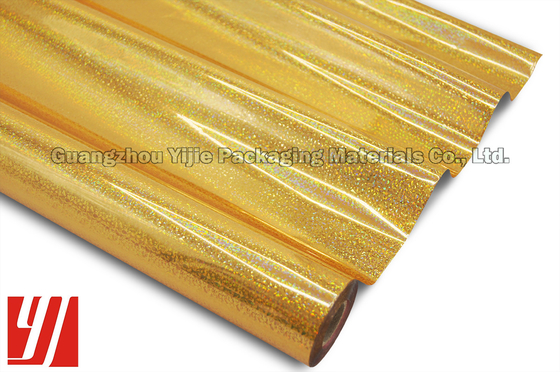 30 Micron 1.28m*240m Gold Holographic Foil For Chocolate Box