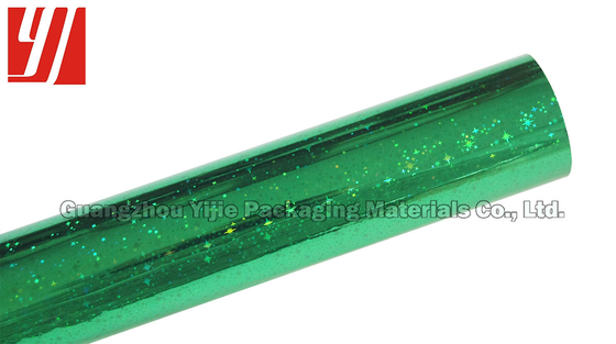 Cylinder Stamping PET 18 Micron Green Holographic Foil