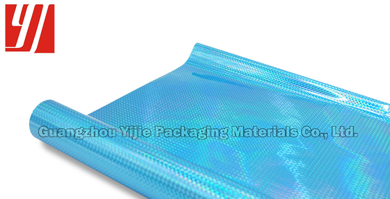 Embossed Pattern OEM 12 Micron Blue Holographic Foil