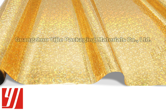 Golden 0.64m*180m Laser Foil Roll For OPP Laminated Papers