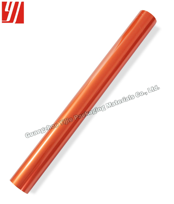 Matte Orange Red PET Width 0.64m Decorative Aluminum Foil