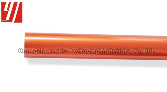 Matte Orange Red PET Width 0.64m Decorative Aluminum Foil