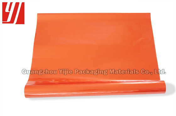 Matte Orange Red PET Width 0.64m Decorative Aluminum Foil