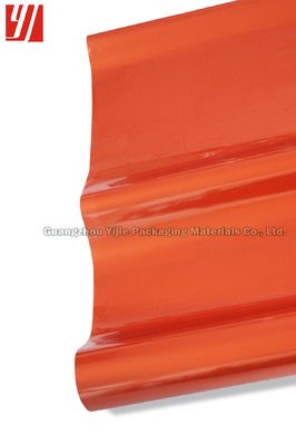 Matte Orange Red PET Width 0.64m Decorative Aluminum Foil