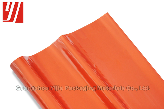 Matte Orange Red PET Width 0.64m Decorative Aluminum Foil
