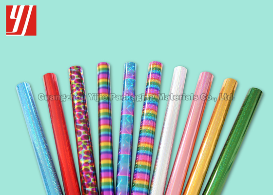 Laser Recyclable Holographic Hot Stamping Foil Custom Transparent Patterns Clear Silk Gloss Finishes