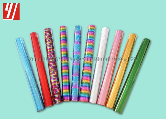 Laser Recyclable Holographic Hot Stamping Foil Custom Transparent Patterns Clear Silk Gloss Finishes