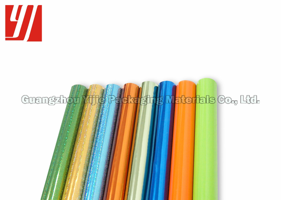 PET Hot Stamping Foil Layered Over Inks Under Laminate Coatings