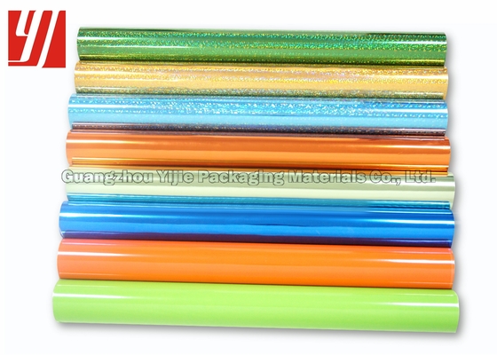 PET Hot Stamping Foil Layered Over Inks Under Laminate Coatings