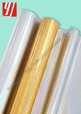 Laser Holographic Hot Stamping Foil For Patterns Seamless Metallized Film Packaging Metallic Yarn Spangle
